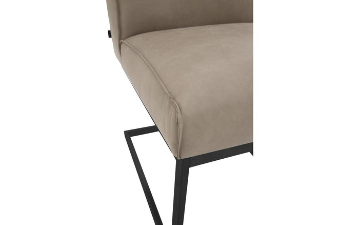 Goossens  Eetkamerstoel Tomleuning -  Leder zonder armleuning