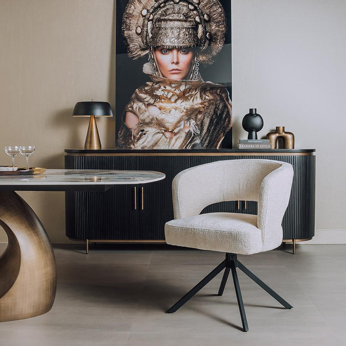 Tower living Mura armchair swivel 360?- fabric Haga 23 pearl