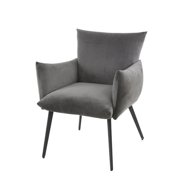 Hoyz Collection - Eetkamerfauteuil Lobby - Antraciet Velours