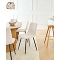 Beliani - TUSCOLA - Eetkamerstoel set van 4 - Lichtbeige - Stof