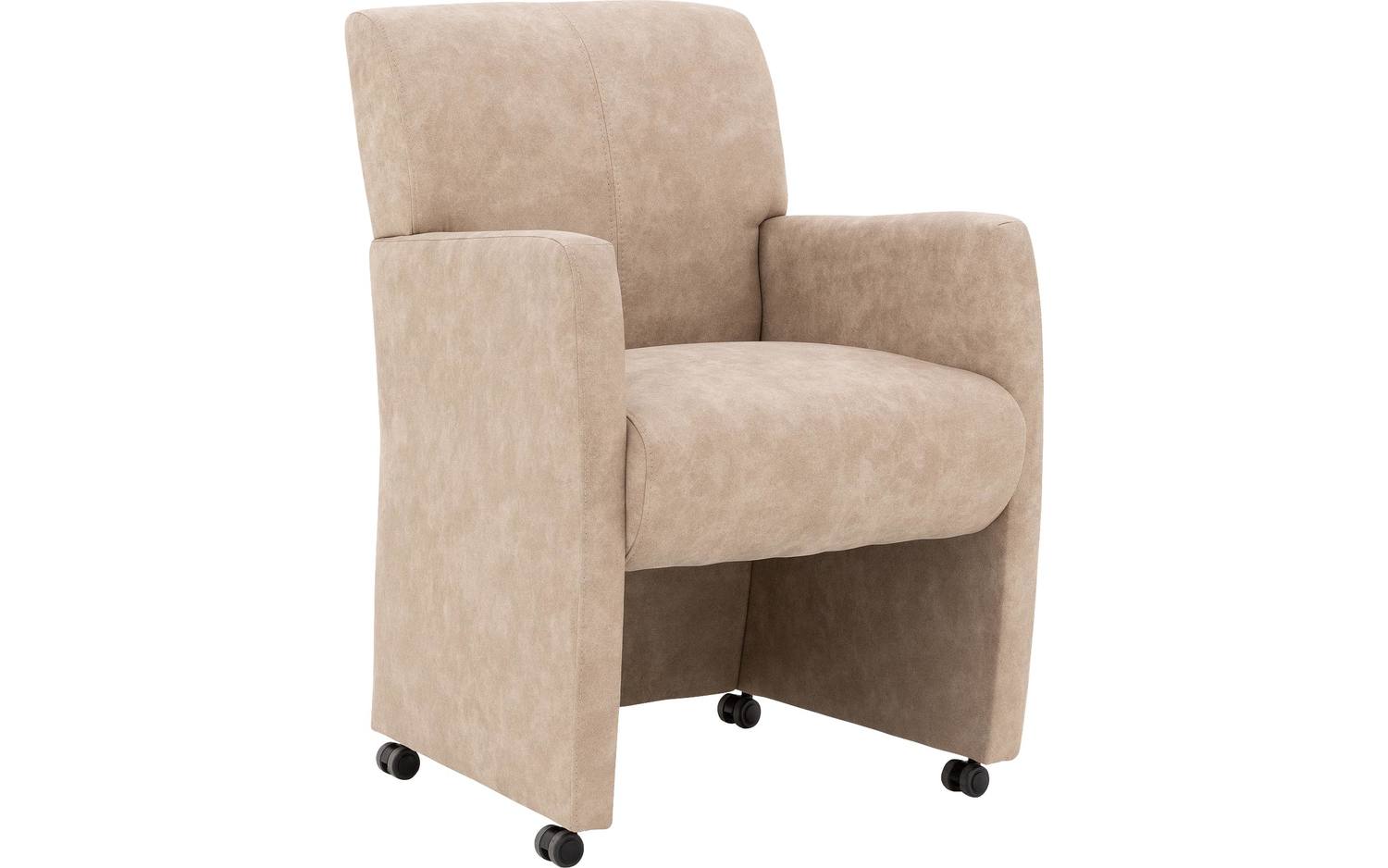 Goossens  Eetkamerstoel Alex -  Kunstleer met armleuning