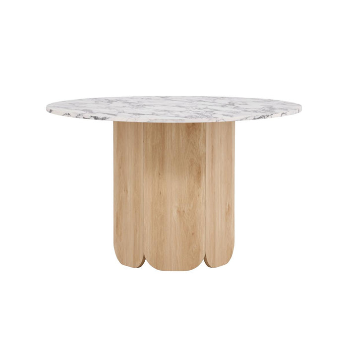 Svea - Schneider ronde eettafel - ø120 cm - marmerlook|naturel