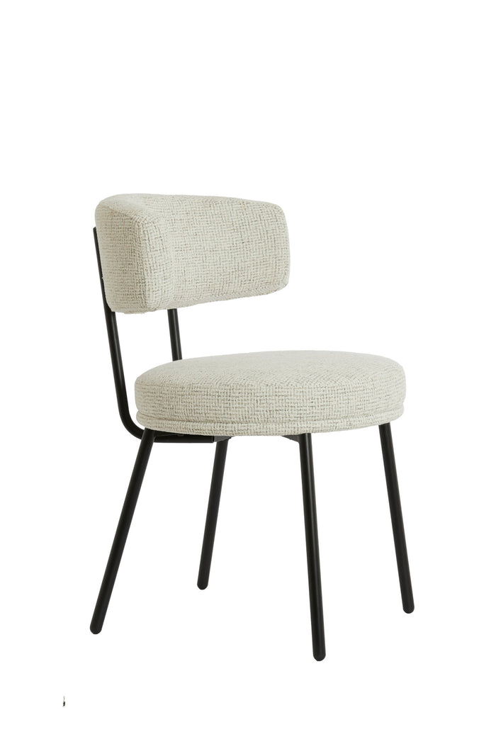 Light & Living - Eetkamerstoel HARVIE - Wit - Set van 2