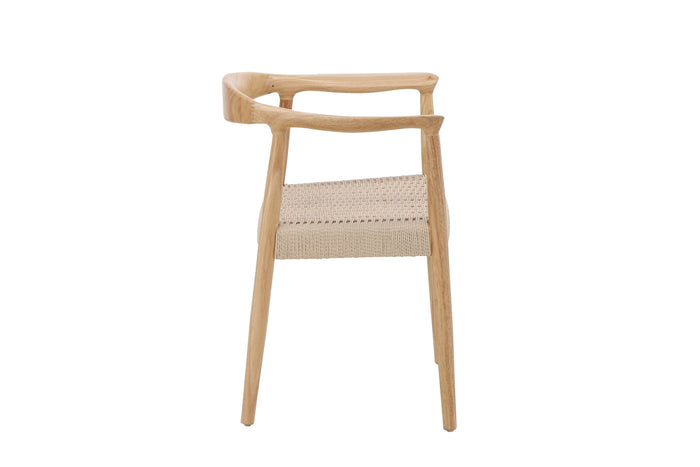 Fjôrd - Eetkamerstoel Off White Hout - 58x65x75cm - Lovön - Set van 2