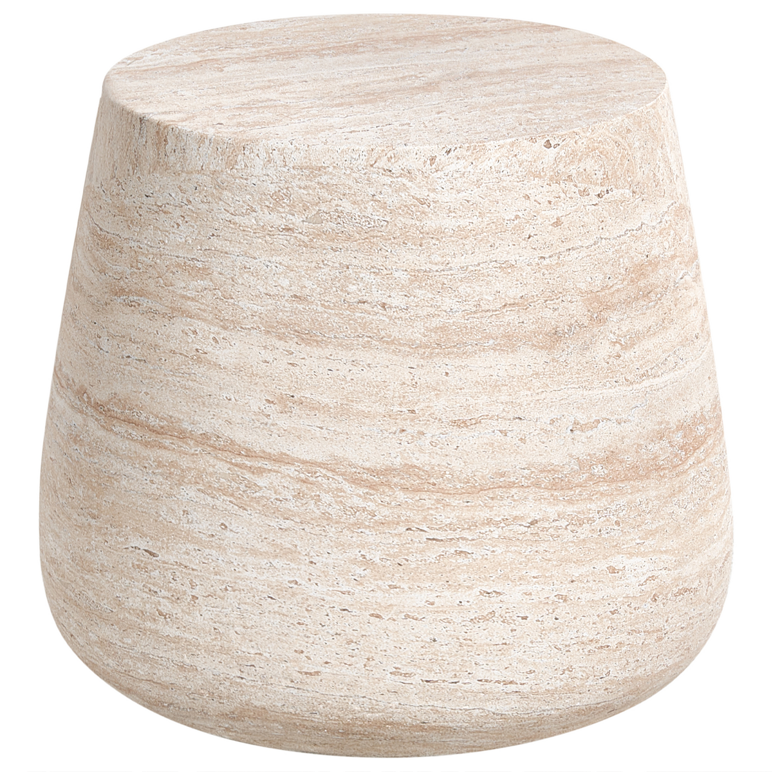 Beliani - BIENTINO - Bijzettafel - Beige - Lichtbeton (MgO)