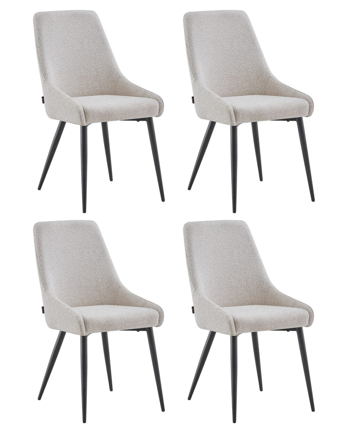 Eetkamerstoelen set van 4 Oscar Beige Stof