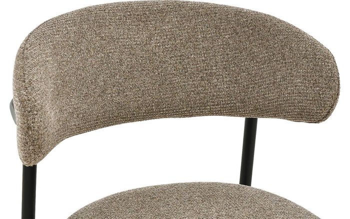 Goossens  Eetkamerstoel Siem -  Textiel zonder armleuning