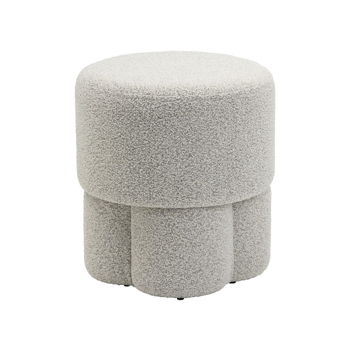 Giga Meubel - Poef Naturel Bouclé - 40x40x42cm - Geneva