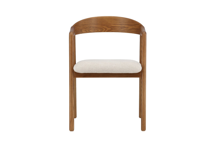 Fjôrd - Eetkamerstoel Donkerbruin|Off White - Långön - Set van 2