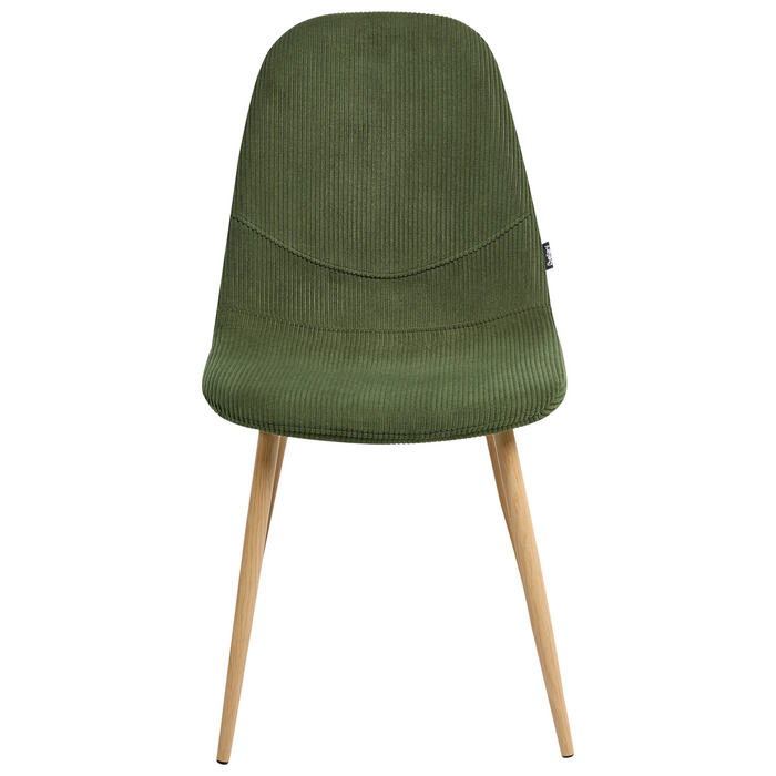 Beliani - HILDEN - Eetkamerstoel set van 2 - Groen - Corduroy