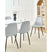 Beliani - CRANDALL - Eetkamerstoel set van 4 - Lichtgrijs - Stof