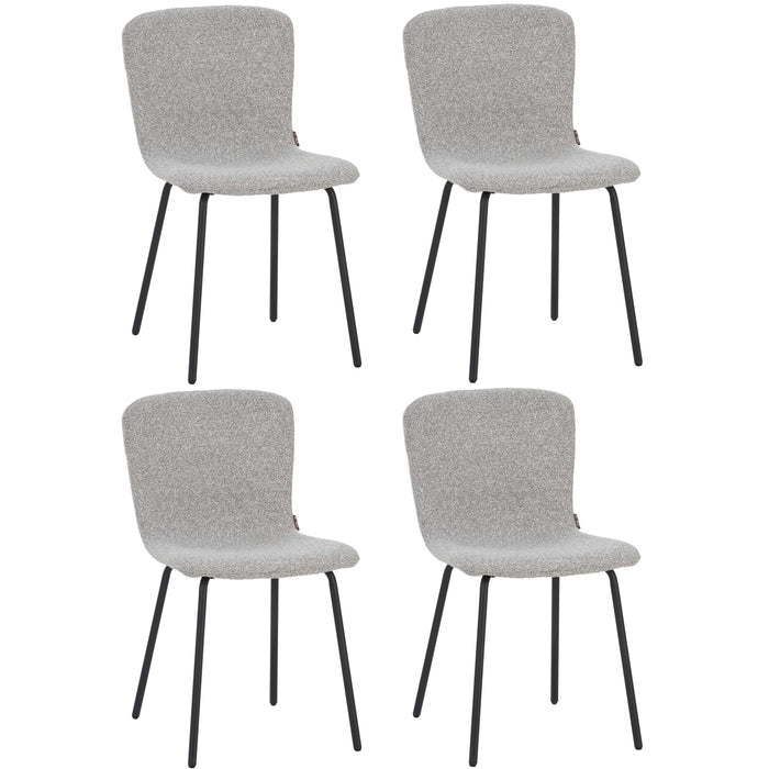 Eetkamerstoel Luca Grijs Stof Set van 4