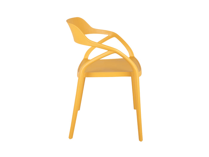 Leitmotiv - Eetkamerstoel Delicia - Okergeel