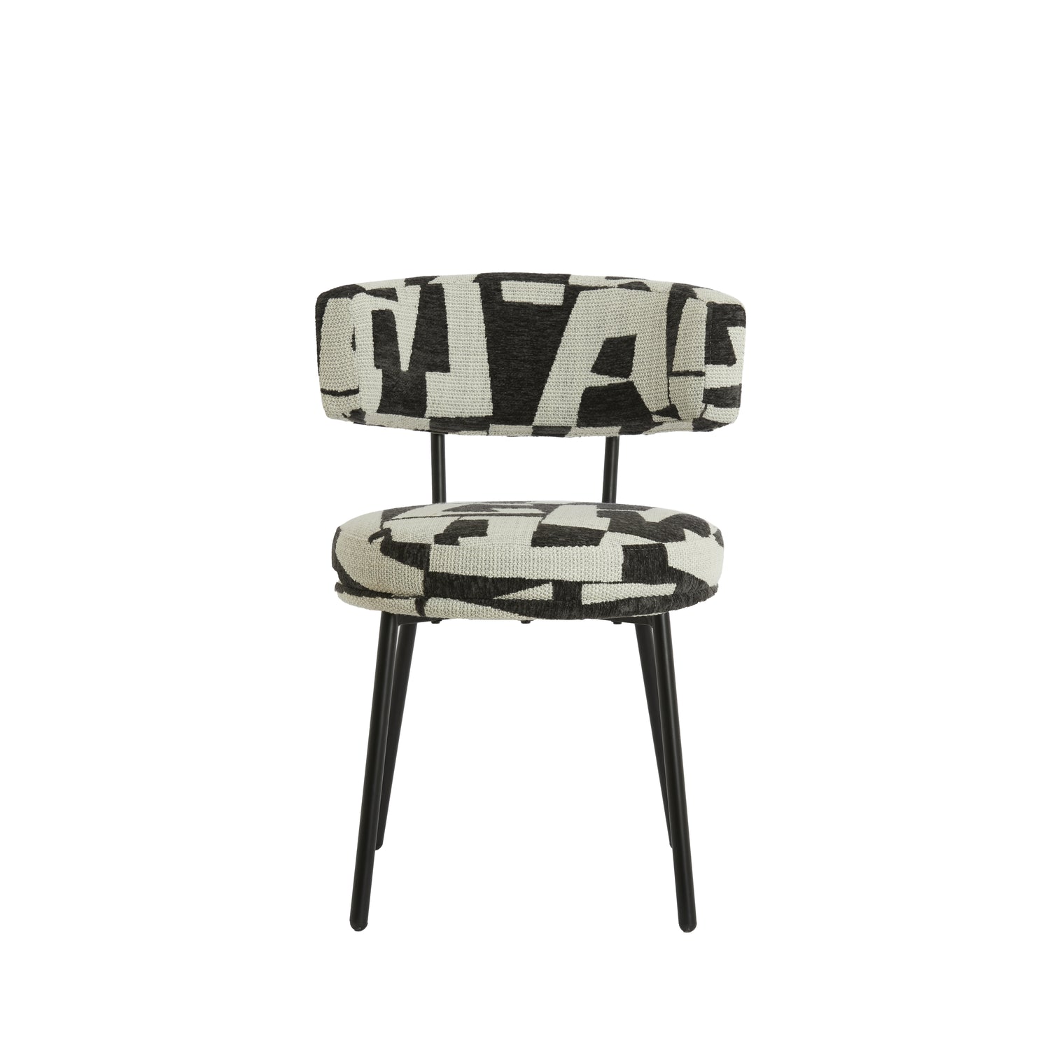 Light&living Eetkamerstoel 57x55x77 cm HARVIE crème-zwart+mat zwart