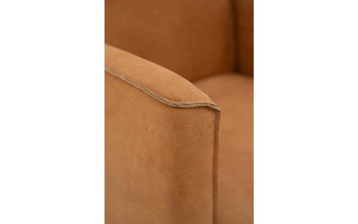 Goossens  Eetkamerstoel Tomleuning -  Leder met armleuning