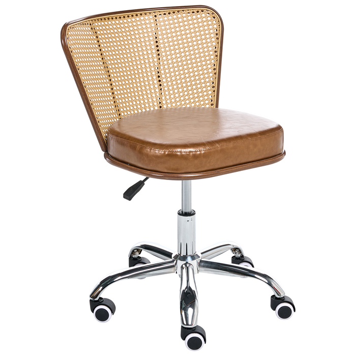 Beliani - ROSWELL - Bureaustoel - Bruin - Kunstleer