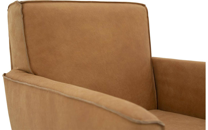 Goossens  Eetkamerstoel Tomleuning -  Leder met armleuning