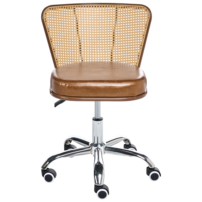 Beliani - ROSWELL - Bureaustoel - Bruin - Kunstleer