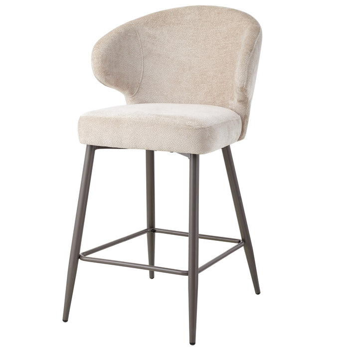 PTMD Ares Beige Bar Chair Aphrodite 3 Clay Leg