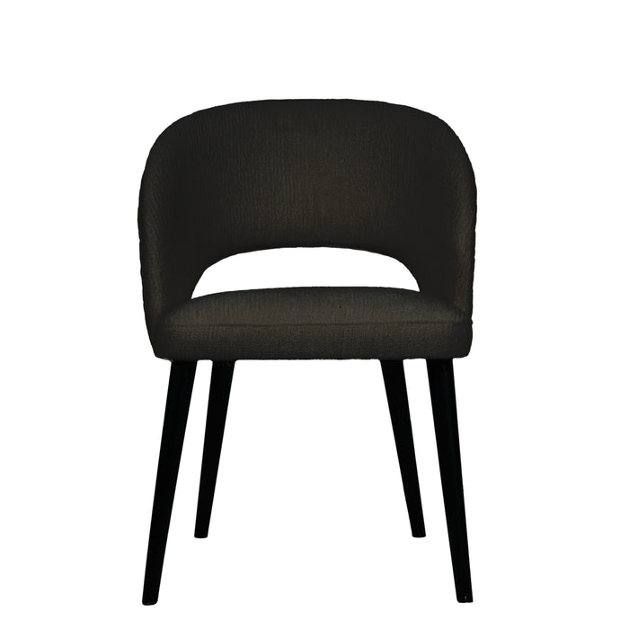 PTMD Abierto Black Nanci Fabric Dining Chair