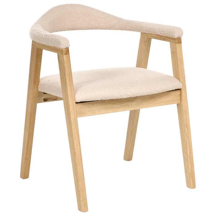 Beliani - ONECO - Eetkamerstoel set van 2 - Lichtbruin - Rubberhout