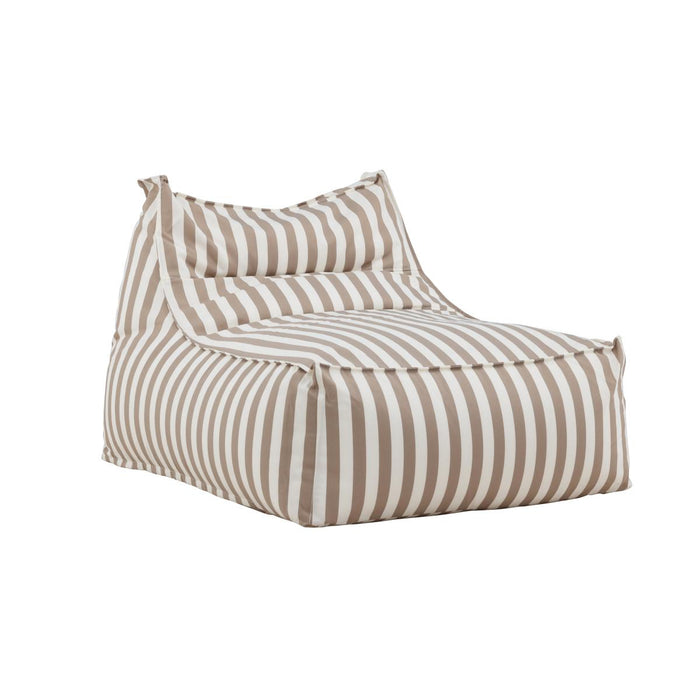 Svea - Liam loungepoef - wit|beige gestreept