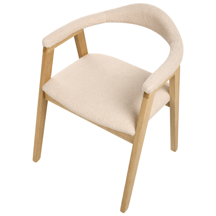 Beliani - ONECO - Eetkamerstoel set van 2 - Lichtbruin - Rubberhout