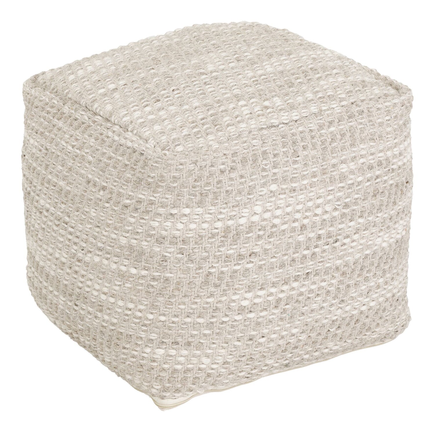 MUST Living Pouf Asuri Sand ,40x40x40 cm, sand, 80% wool 20% cotton