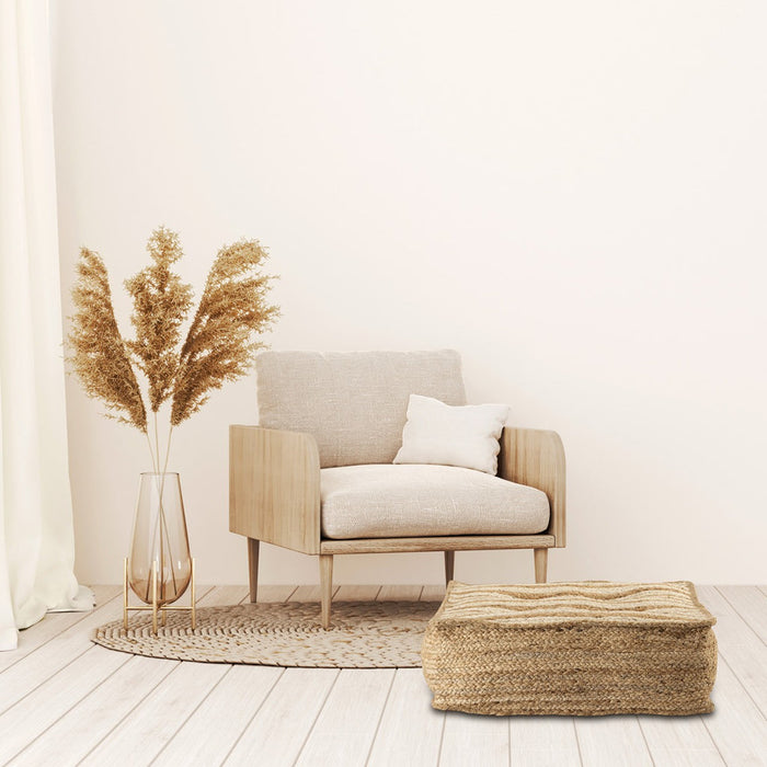 SVJ Stoelkussen Hippe - 50x50x16 cm - Jute - Natuurlijk