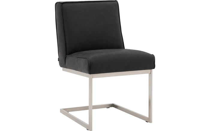 Goossens  Eetkamerstoel Tomleuning -  Leder zonder armleuning