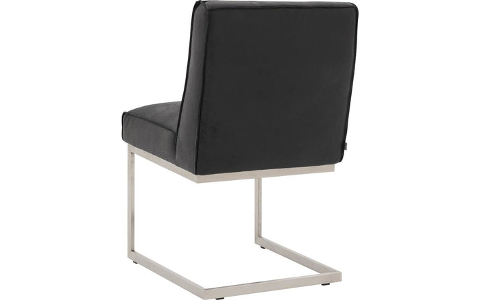 Goossens  Eetkamerstoel Tomleuning -  Leder zonder armleuning