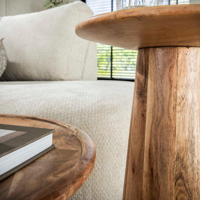 Fraaai Sarah bijzettafel set van 2 massief acacia - naturel