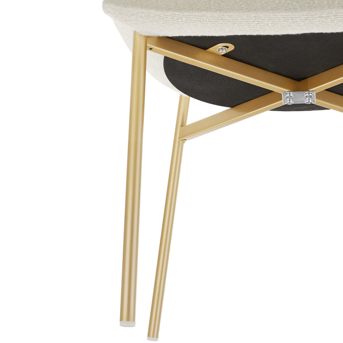 tectake® Gestoffeerde stoel Tessa - Set van 2