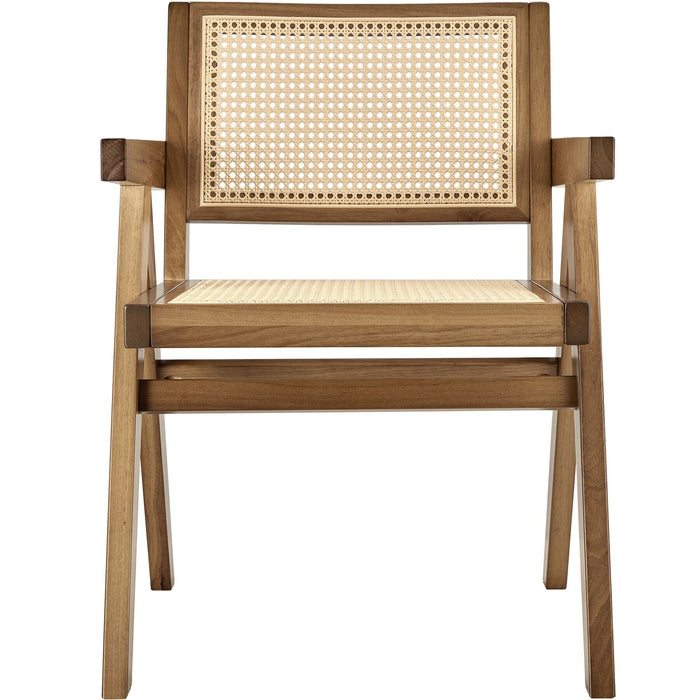 tectake® Eetkamerstoel Lizzy met Weens vlechtwerk in boho-stijl