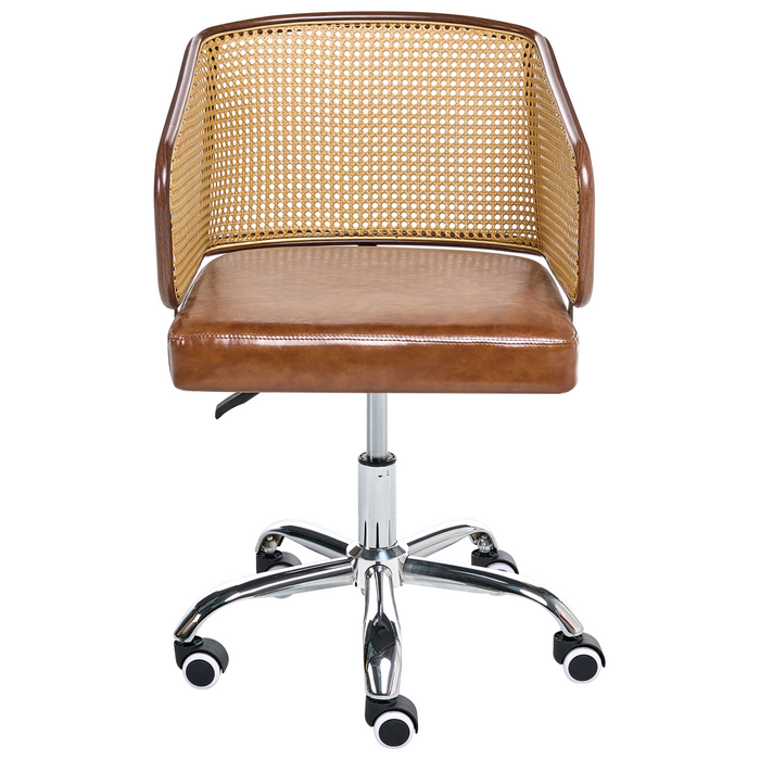 Beliani - TUCSON - Bureaustoel - Bruin - Kunstleer