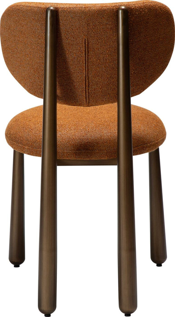 Dan-Form Woke Pompoen Bouclé Eetkamerstoel set van 2