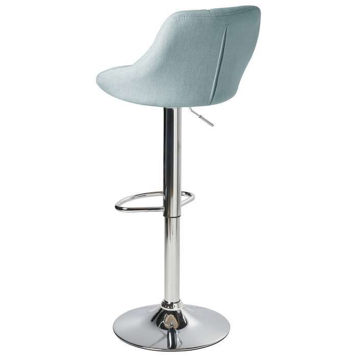 Beliani - LUCCA - Barkruk set van 2 - Lichtblauw - Stof