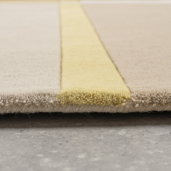 Vloerkleed Pam - Beige|Geel|Goud|Oker - 100% Wol