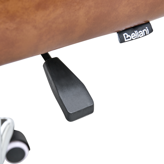 Beliani - TUCSON - Bureaustoel - Bruin - Kunstleer