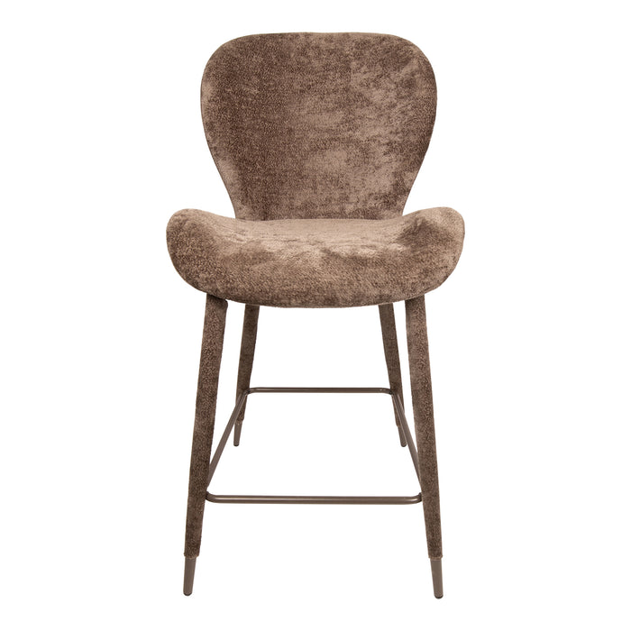 PTMD Thor Mocca Bar Chair Aphrodite 7 Fabric Leg