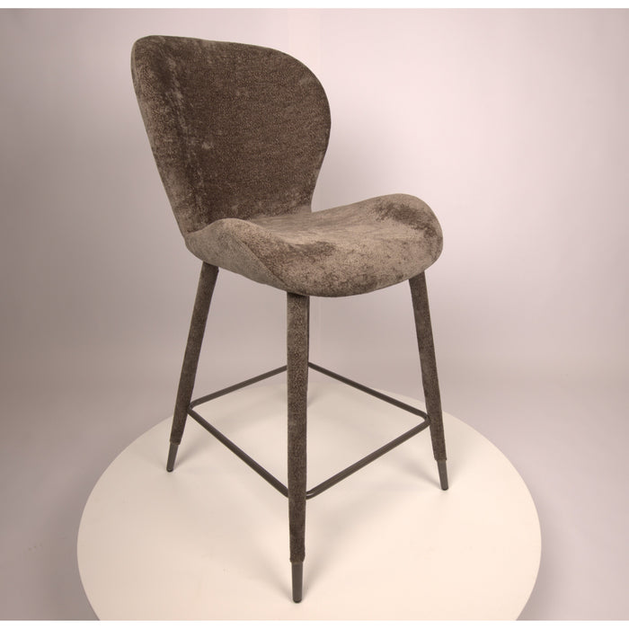 PTMD Thor Mocca Bar Chair Aphrodite 7 Fabric Leg