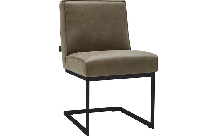 Goossens  Eetkamerstoel Tomleuning -  Leder zonder armleuning