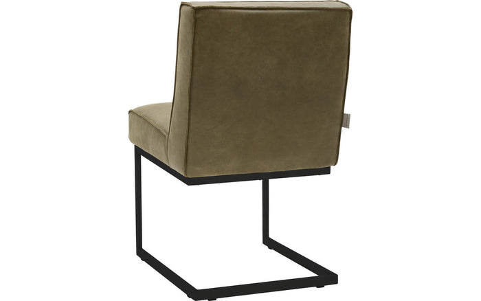 Goossens  Eetkamerstoel Tomleuning -  Leder zonder armleuning