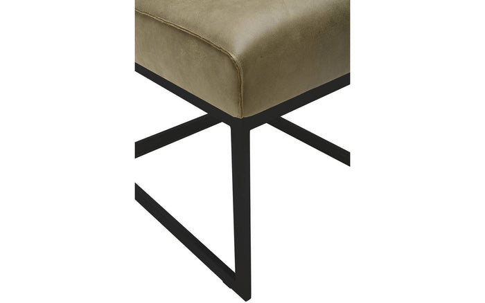 Goossens  Eetkamerstoel Tomleuning -  Leder zonder armleuning