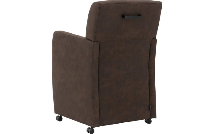 Goossens  Eetkamerstoel Alex -  Kunstleer met armleuning