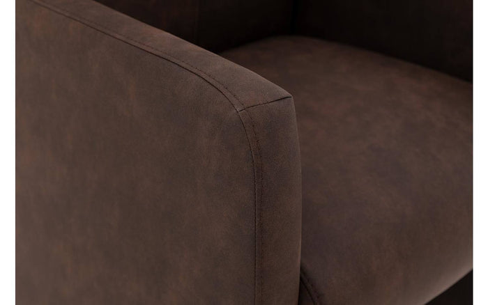 Goossens  Eetkamerstoel Alex -  Kunstleer met armleuning