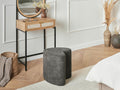 Beliani - SCOTIA - Poef - Donkergrijs - Chenille