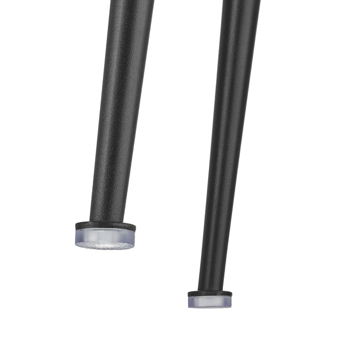 tectake® Barkruk Luana, met rugleuning, fluweellook - Set van 2