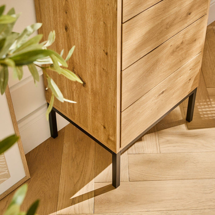 Calicosy - Hoog ladekast 5 laden LENNY - H100 cm - Metaal