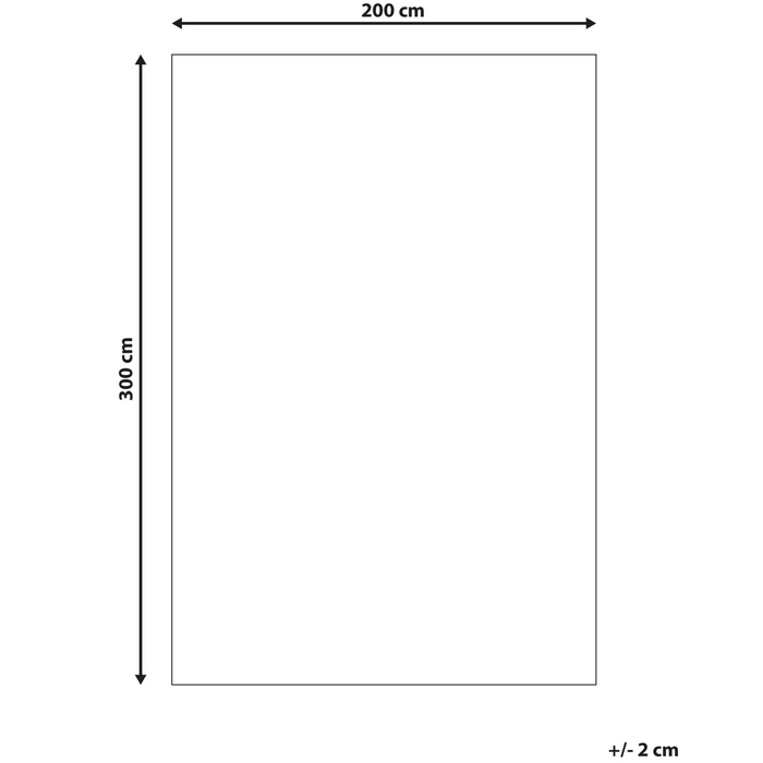 Beliani-HAYAT-Laagpolig vloerkleed-Oranje-200 x 300 cm-Katoen